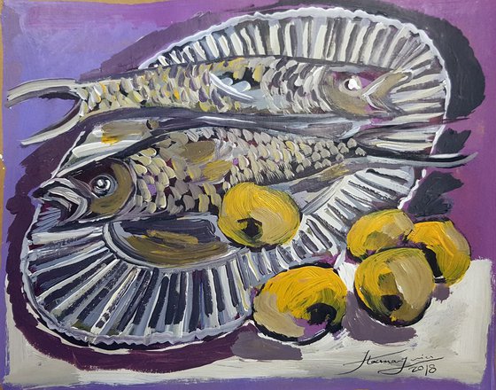 Fish and lemons