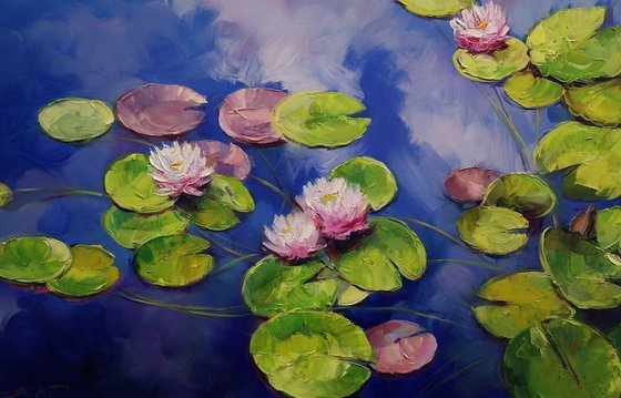 "Pond with water lilies"