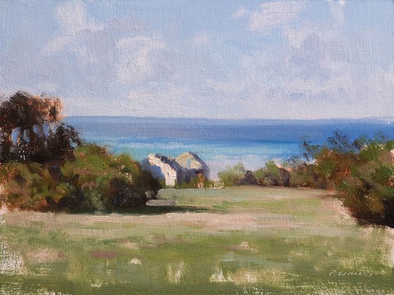Old shed beside the Mediterranean Sea