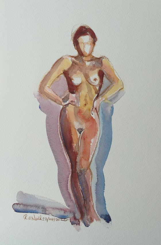 standing female nude