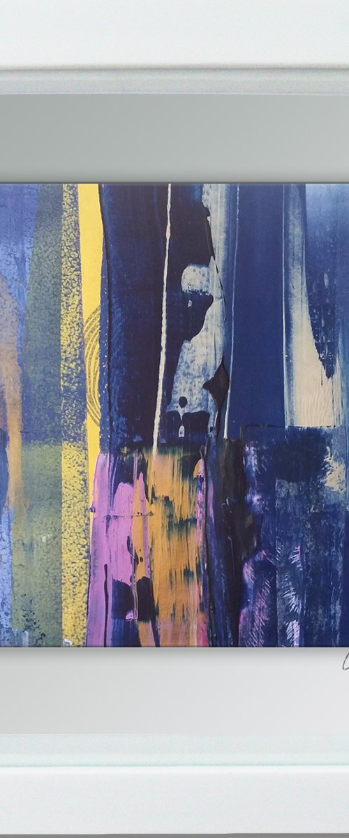 Framed ready to hang original abstract  - colours #20 by Carolynne Coulson