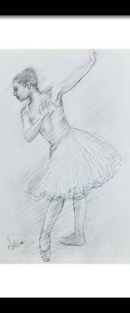 Ballerina Sketch 16 by Asha Shenoy