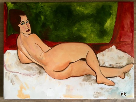 Nude #3 inspired by Amedeo Modigliani artworks