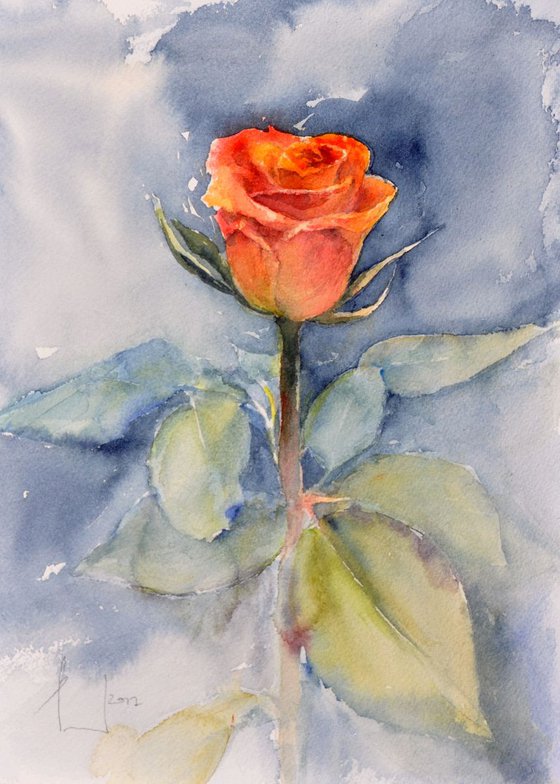 ROSE II. MOTHER'S DAY original watercolor 31x23