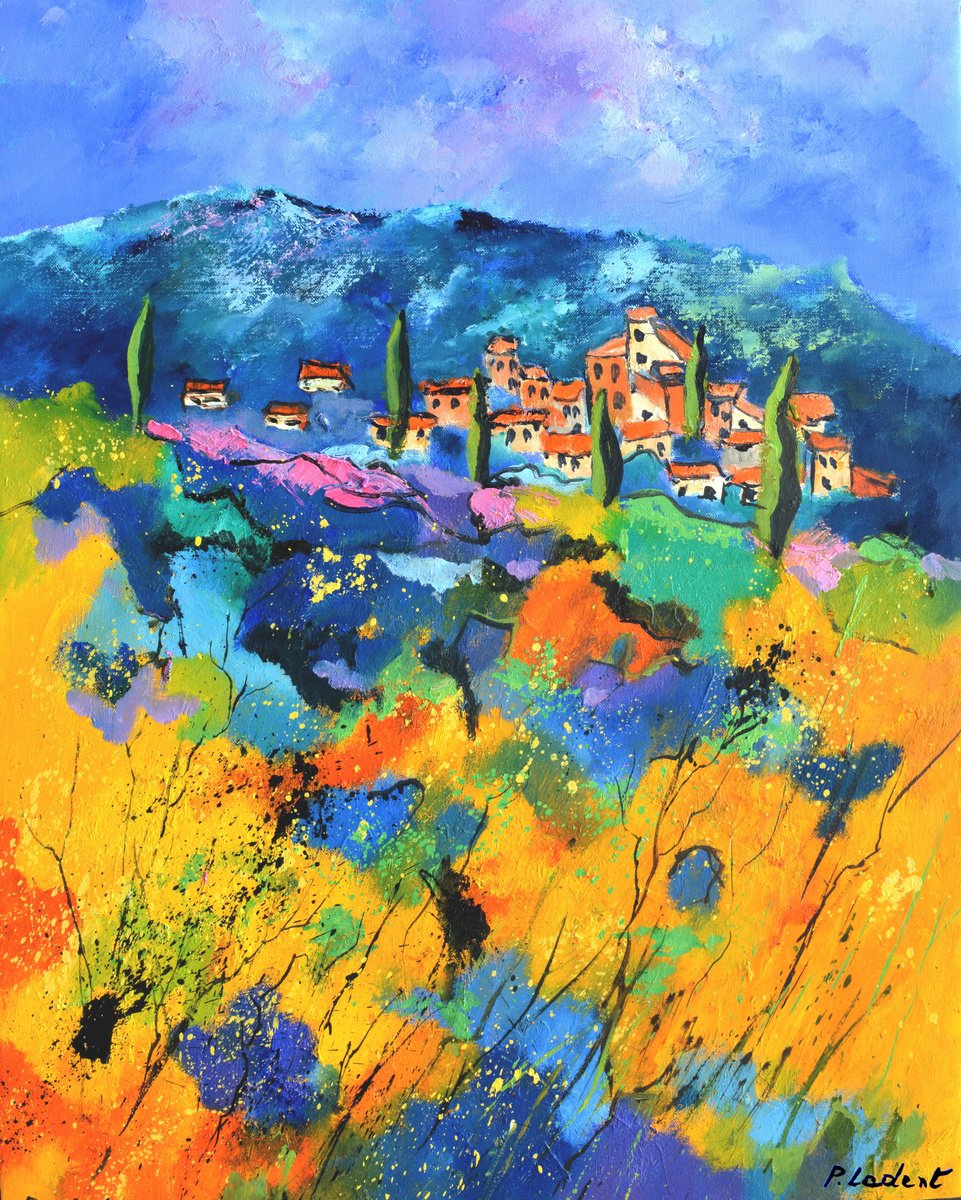 A Village In Provence By Pol Henry Ledent, 31 X 39, Artwork For Sale On Artfinder