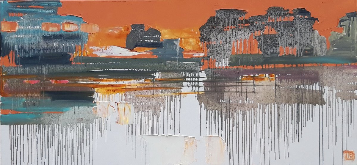 Warm Evening. By Lesya Ros, 37 X 18, Artwork For Sale On Artfinder