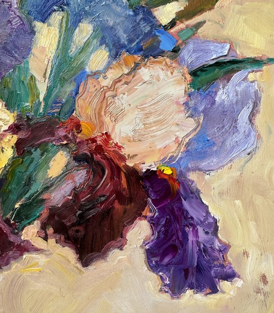 Irises in the morning light