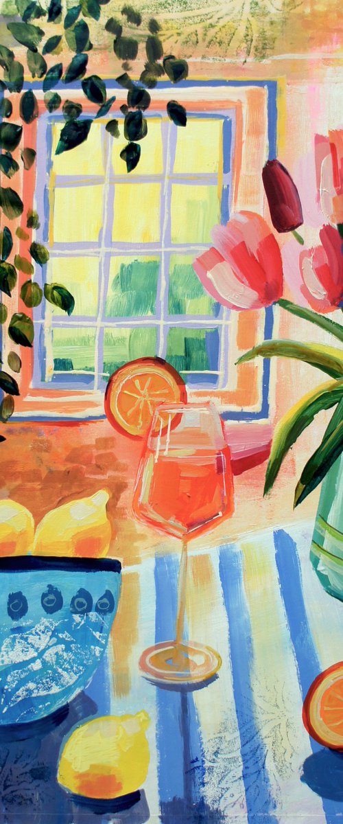 Aperol and Tulips by Julia Rigby