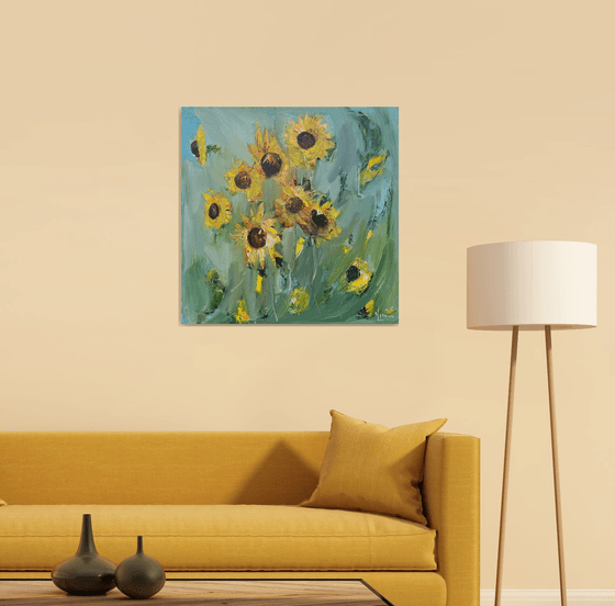 Sunflowers in Motion