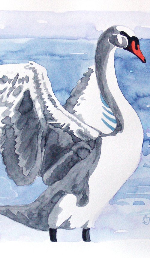 Big swan by Jolanta Czarnecka