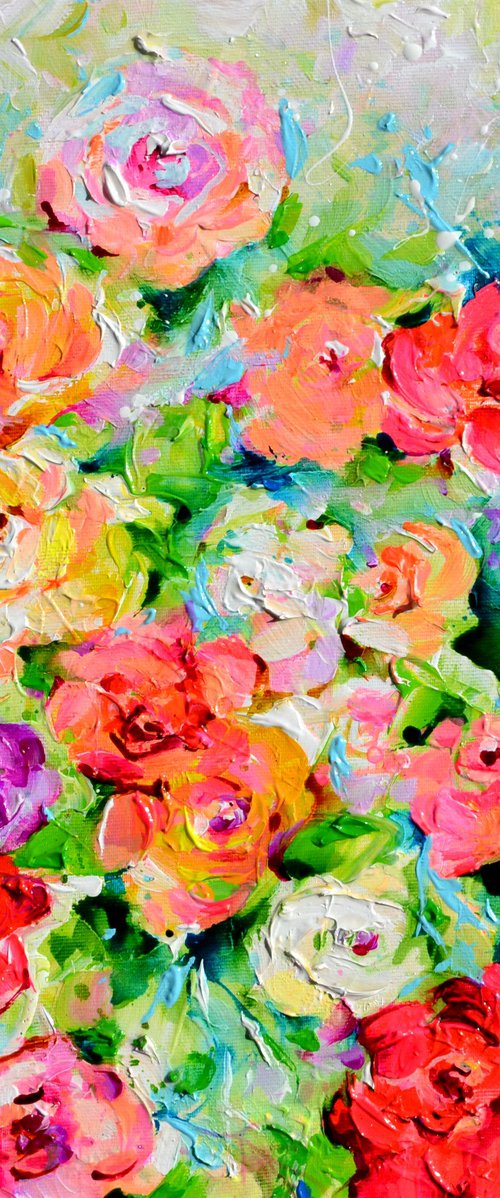 Colorful Rose Field by Soos Roxana Gabriela