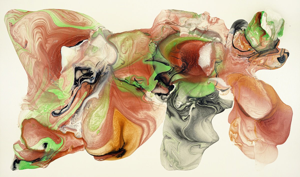 Abstract Oil Painting By Fintan Whelan, 63 X 37, Ethereal Symphony Ii, Original Artwork