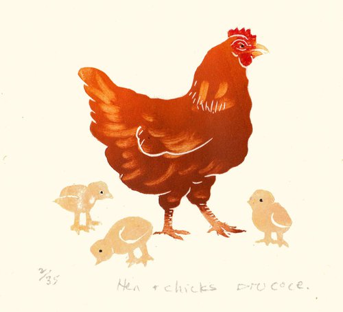 Hen & Chicks by Drusilla  Cole