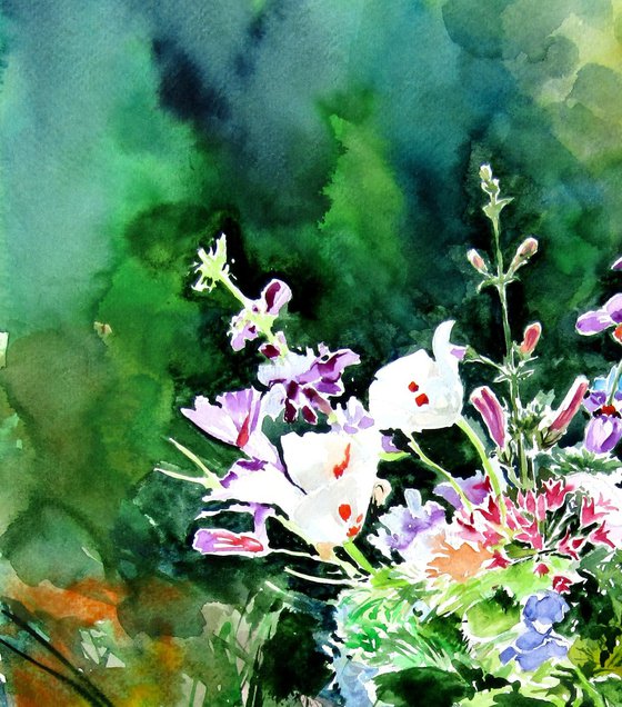 Still life with wildflowers