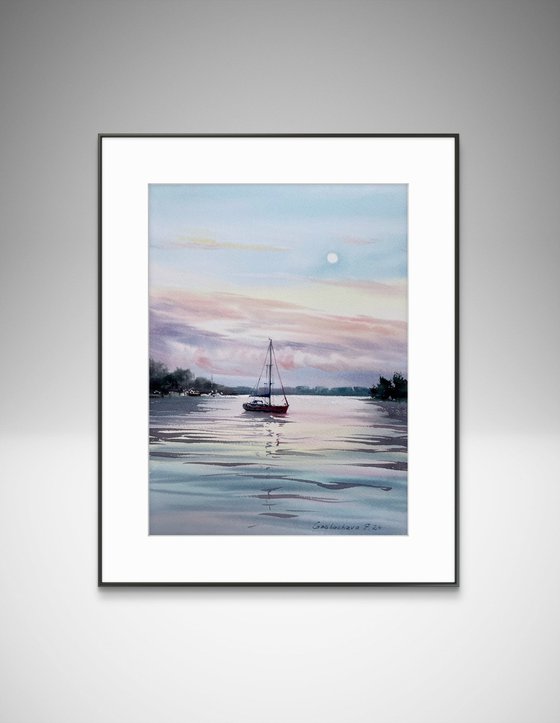 Yacht and Pink Dawn #2