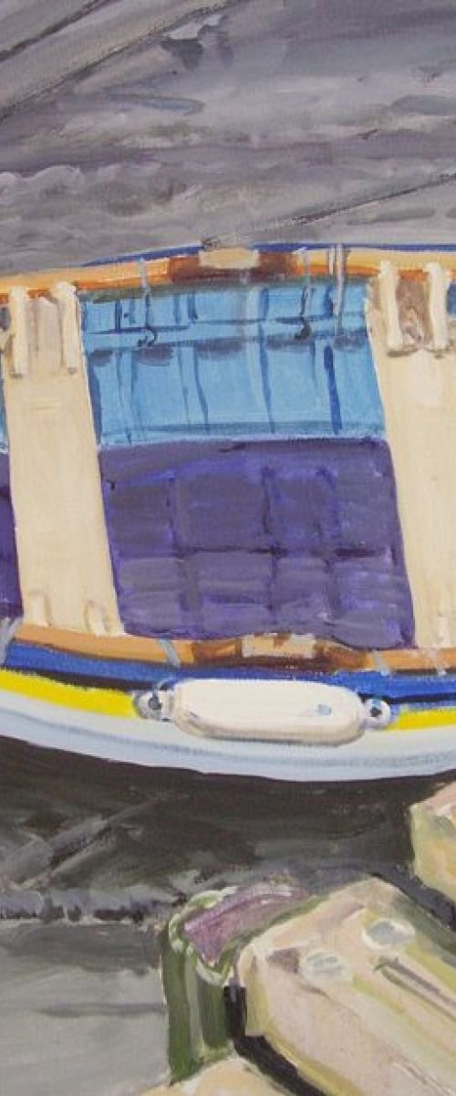 Blue boat, Bridlington by Jean  Luce