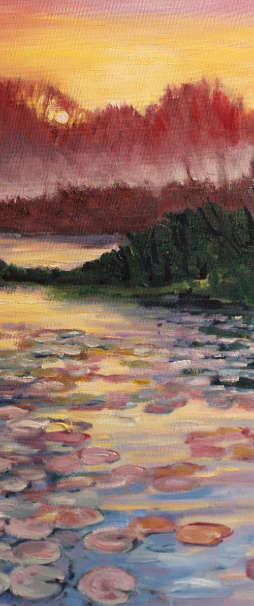 Sunrise on the Norfolk Broads by Zoe Elizabeth Norman