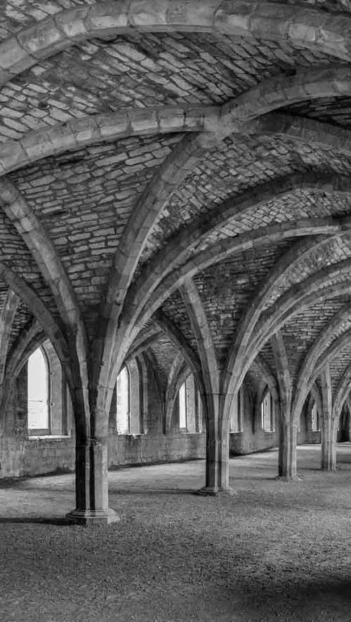 Fountains Abbey Cloisters A3 by Ben Robson Hull