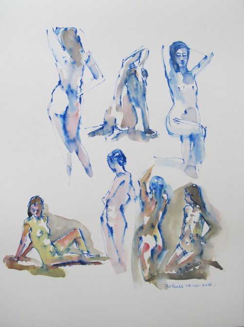 female nude in various poses by Rory O’Neill
