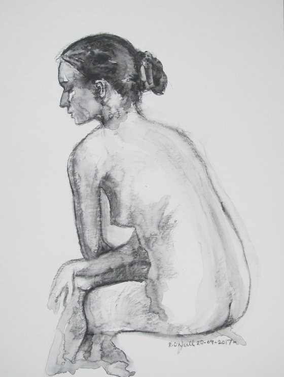 Seated female nude