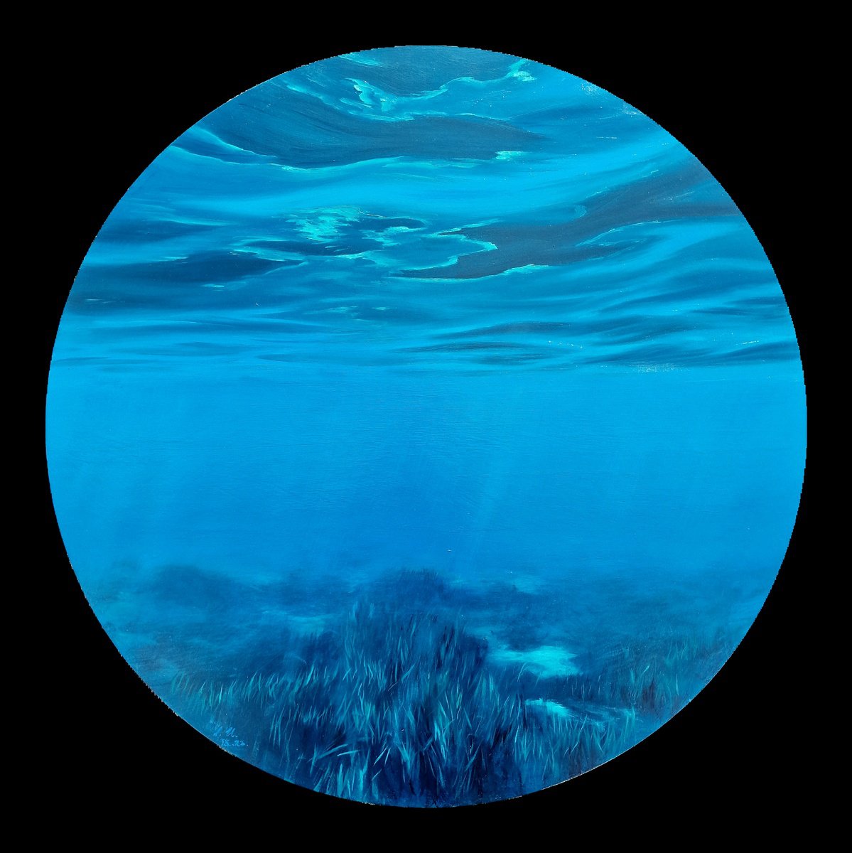 Photorealistic Landscape Oil Painting By Alina Hubarenko, 20 X 20, Portal To A Better World, Original Artwork