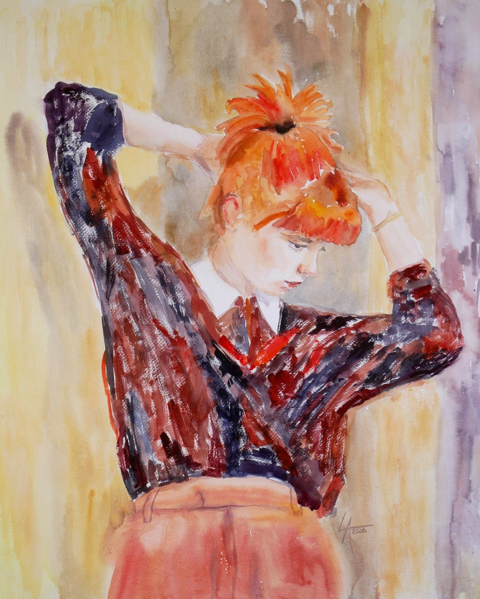 Expressive Watercolour , Tying The Knot By Elena Lykhodid, 20 X 26, Artwork For Sale On Artfinder