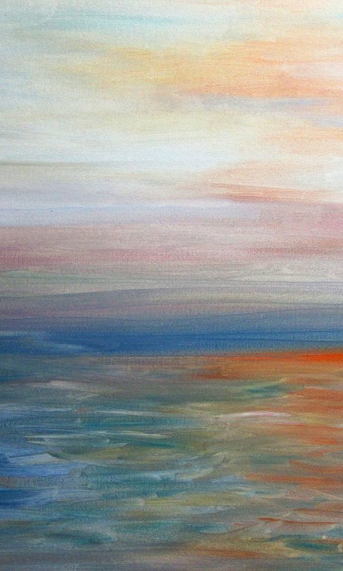 Abstract Seascape Sunset by Katia Ricci