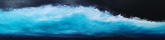 Teal Surf - Surf, Wave Art, Seascape, Storm, Teal