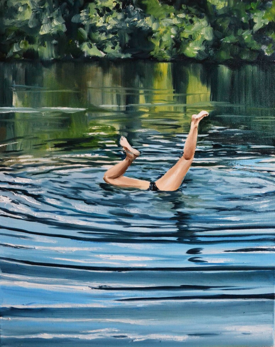 Oil Painting , No Worries By Valeriia Radziievska, 16 X 20, Artwork For Sale On Artfinder