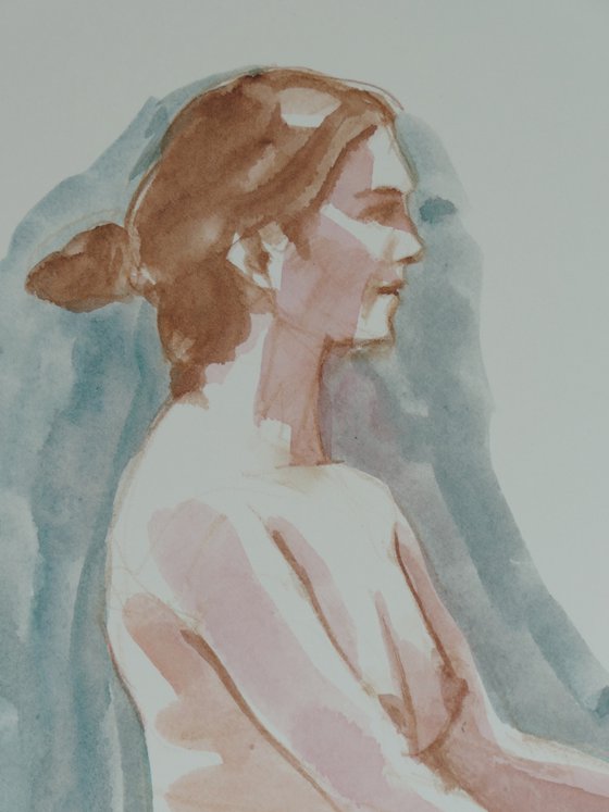 Seated female nude