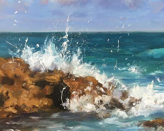 Seascape oil painting