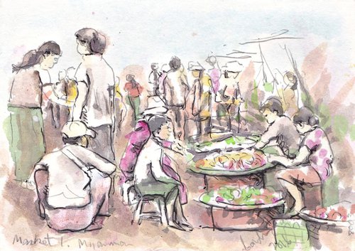 Market1, Myanmar by Gordon T.