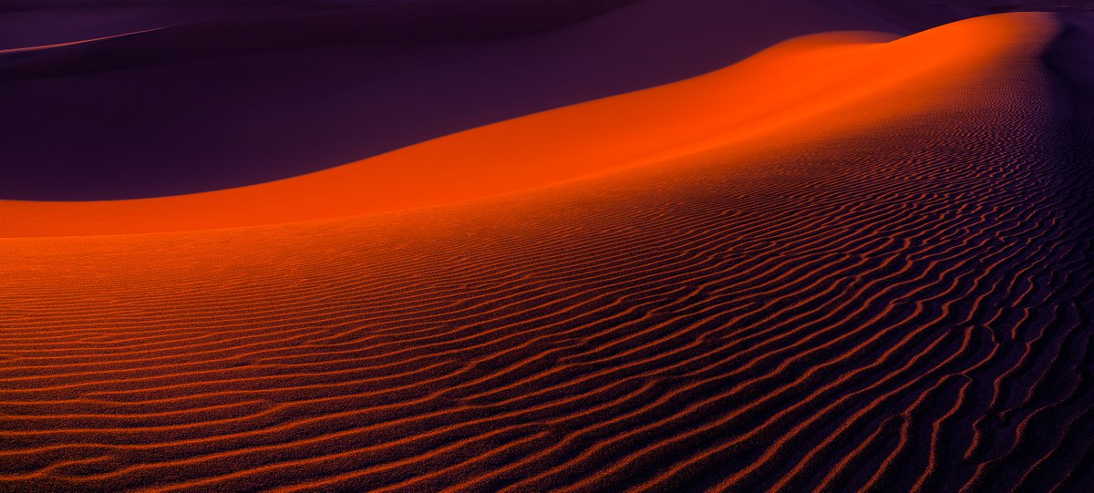 Abstract Photograph By Nick Psomiadis, 51 X 24", Mesquite Dunes Death Valley, Original Artwork