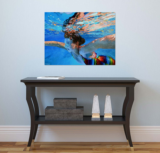 Bathed in Light - Large Underwater Painting