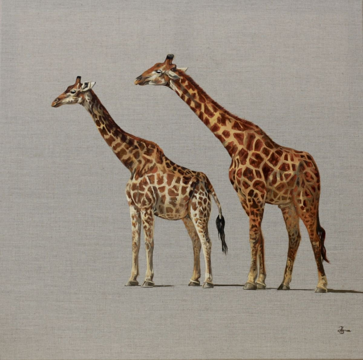 Pair of Giraffe by Hannah Bruce