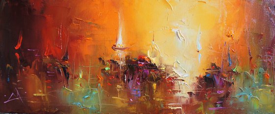 Sea shadows 5, Abstract Seascape painting