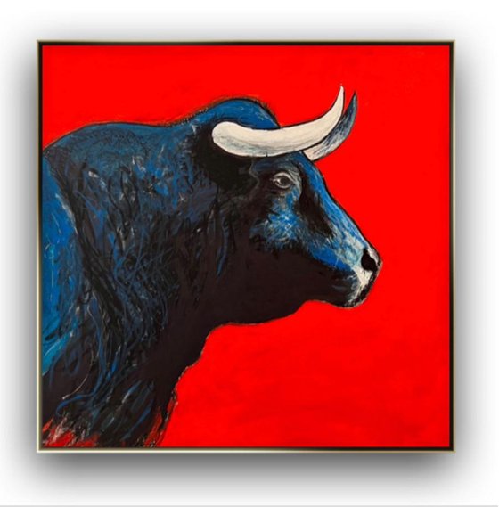 Blue Bull Head 2 - Red
