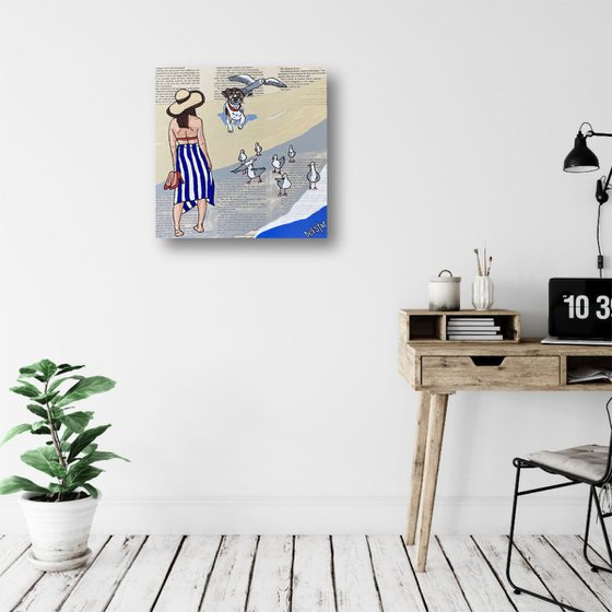 Dog Days Bird Watching 30cm x 30cm