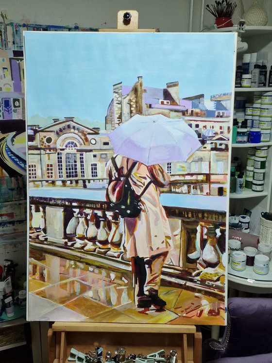 The man with umbrella