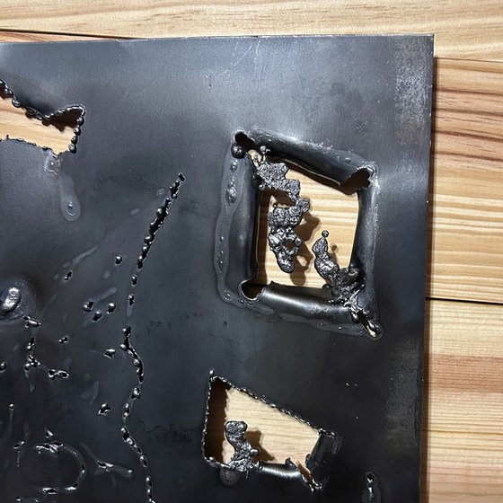 Wall sculpture - Cat Harlequin