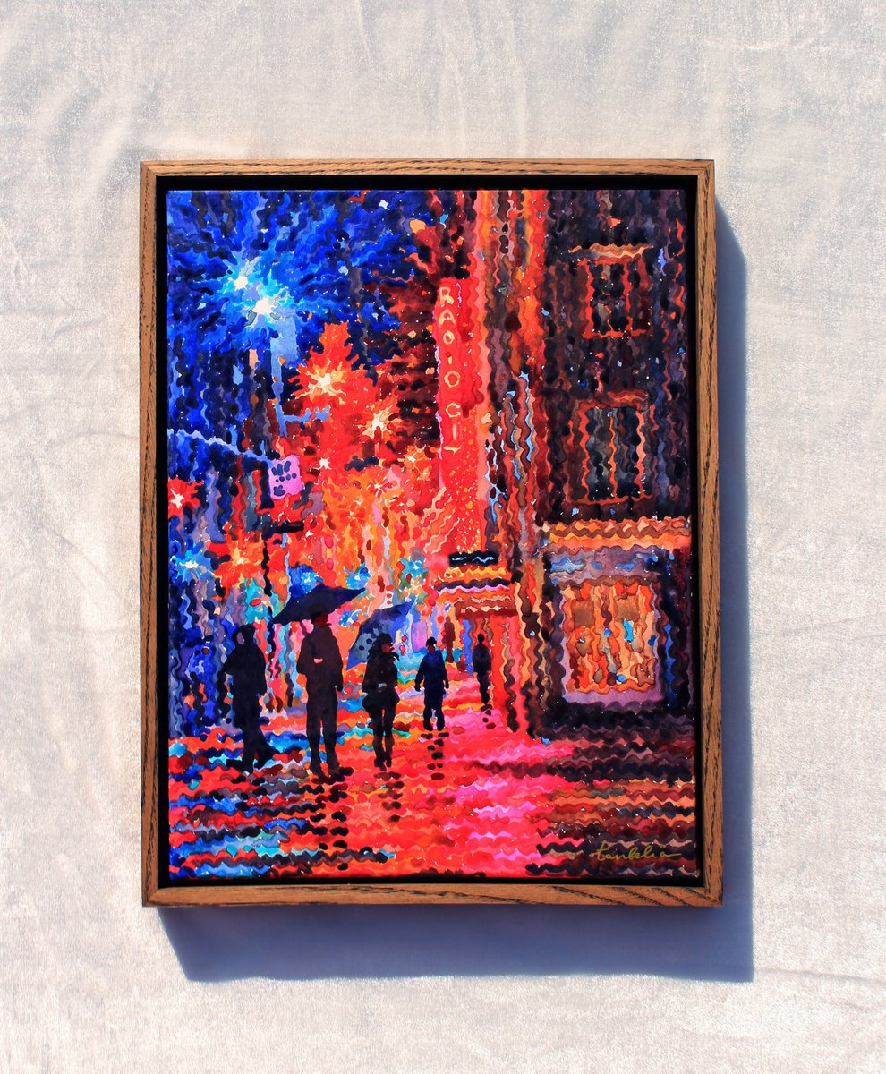 Impressionistic Watercolour , Radio City Music Hall By Tanbelia, 13 X 17, Artwork For Sale On Artfinder