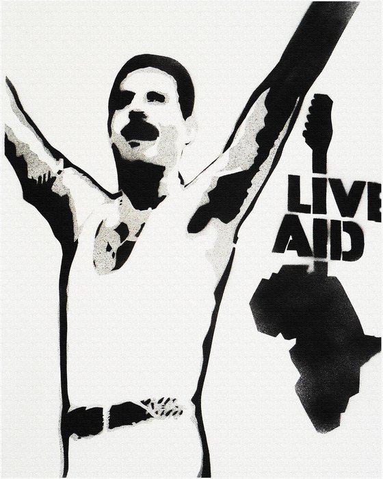 Popiconic moment 2 Live Aid ( on canvas).