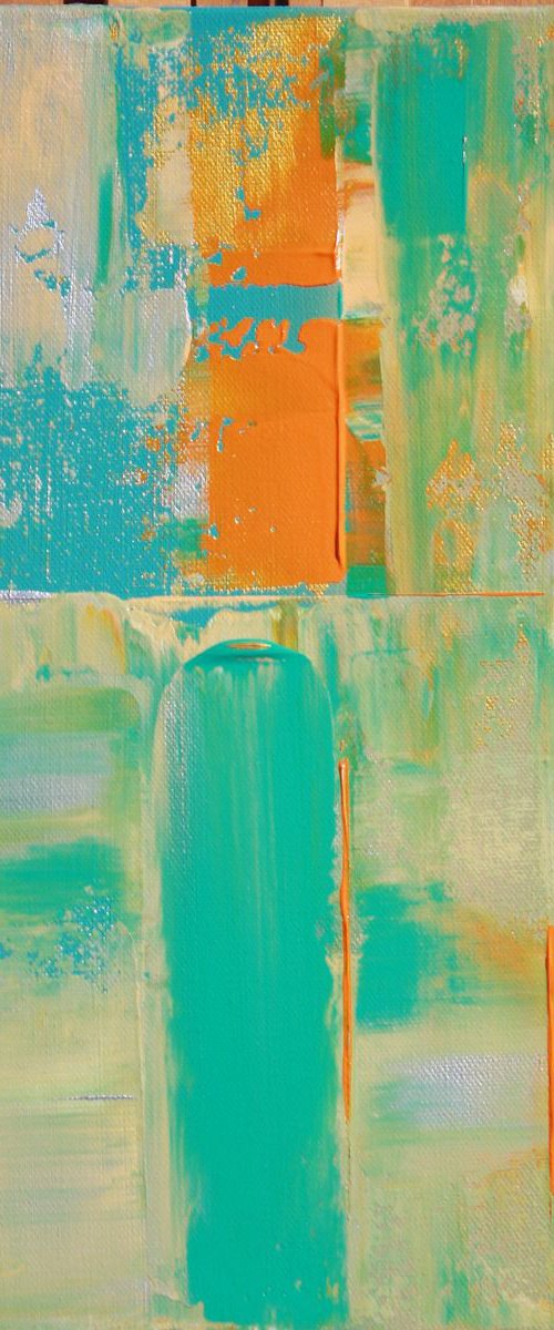 Concept Teal Orange Silver I by Robert Lynn