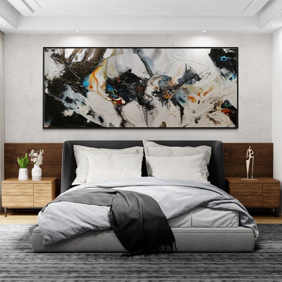 Elevation 240cm x 100cm Textured Abstract Art