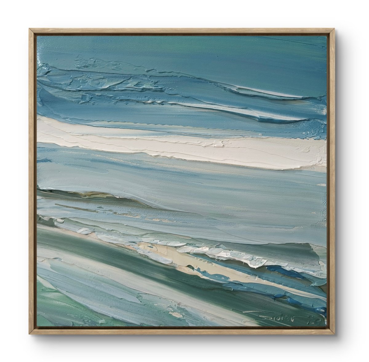 Impressionistic Landscape Acrylic Painting By Athaang Art, 15 X 15, Seascape, Original Artwork