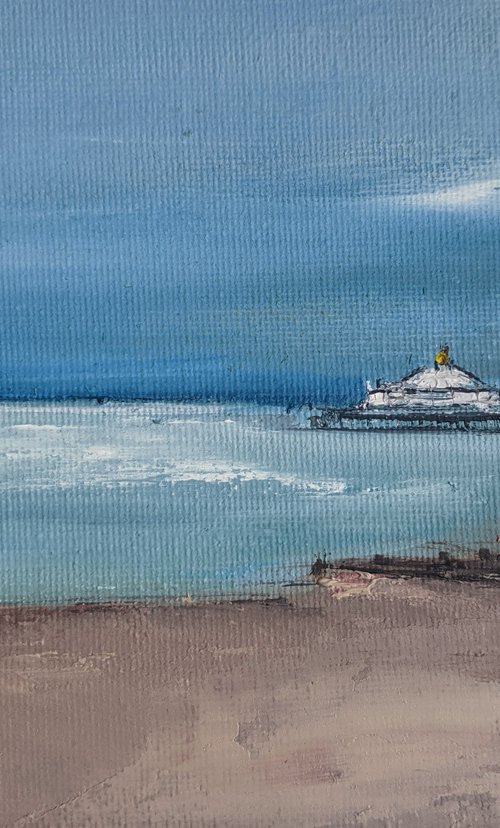 Miniature Eastbourne Seascape by Jo Earl