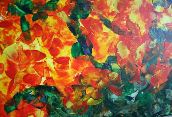 Late Roses in Autumn /  ORIGINAL PAINTING