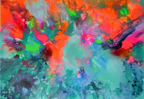 Pure Harmony - Abstract Painting, Modern Fauve Neogestural - Ready to Hang