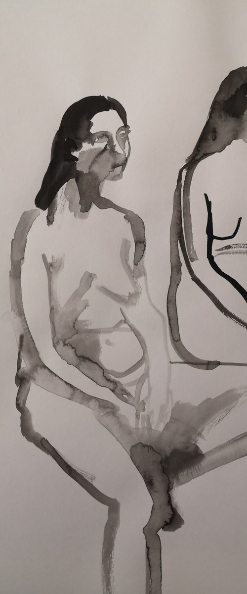 Nude double study by Irina Seller