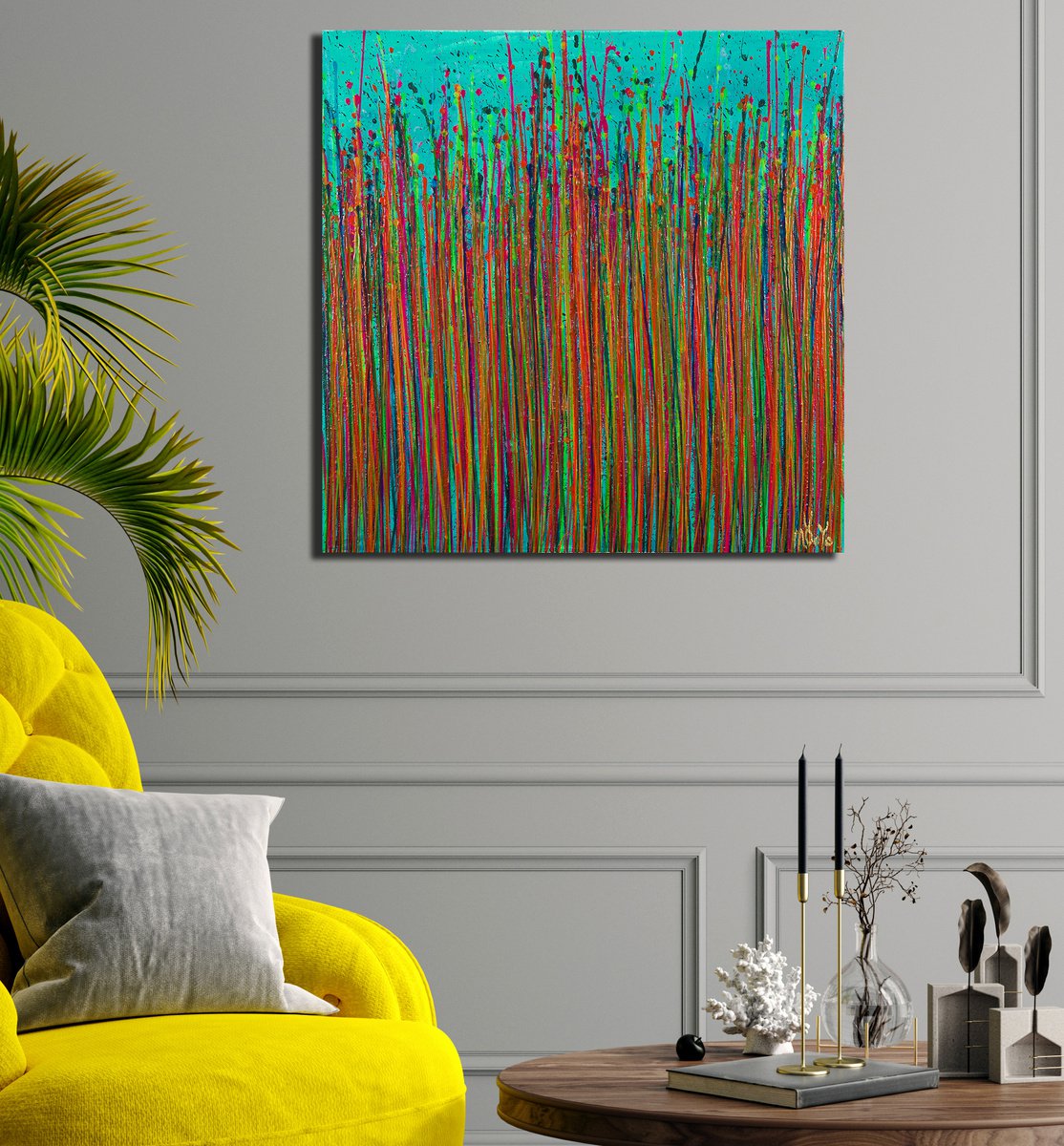Caribbean Reflections 6 By Nestor Toro, 24 X 24, Artwork For Sale On Artfinder